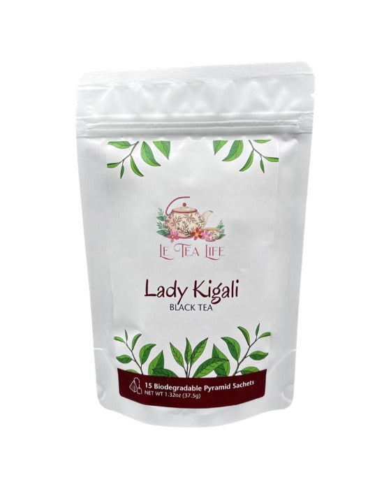 Lady Kigali Black Tea 15 biodegradable sachet package